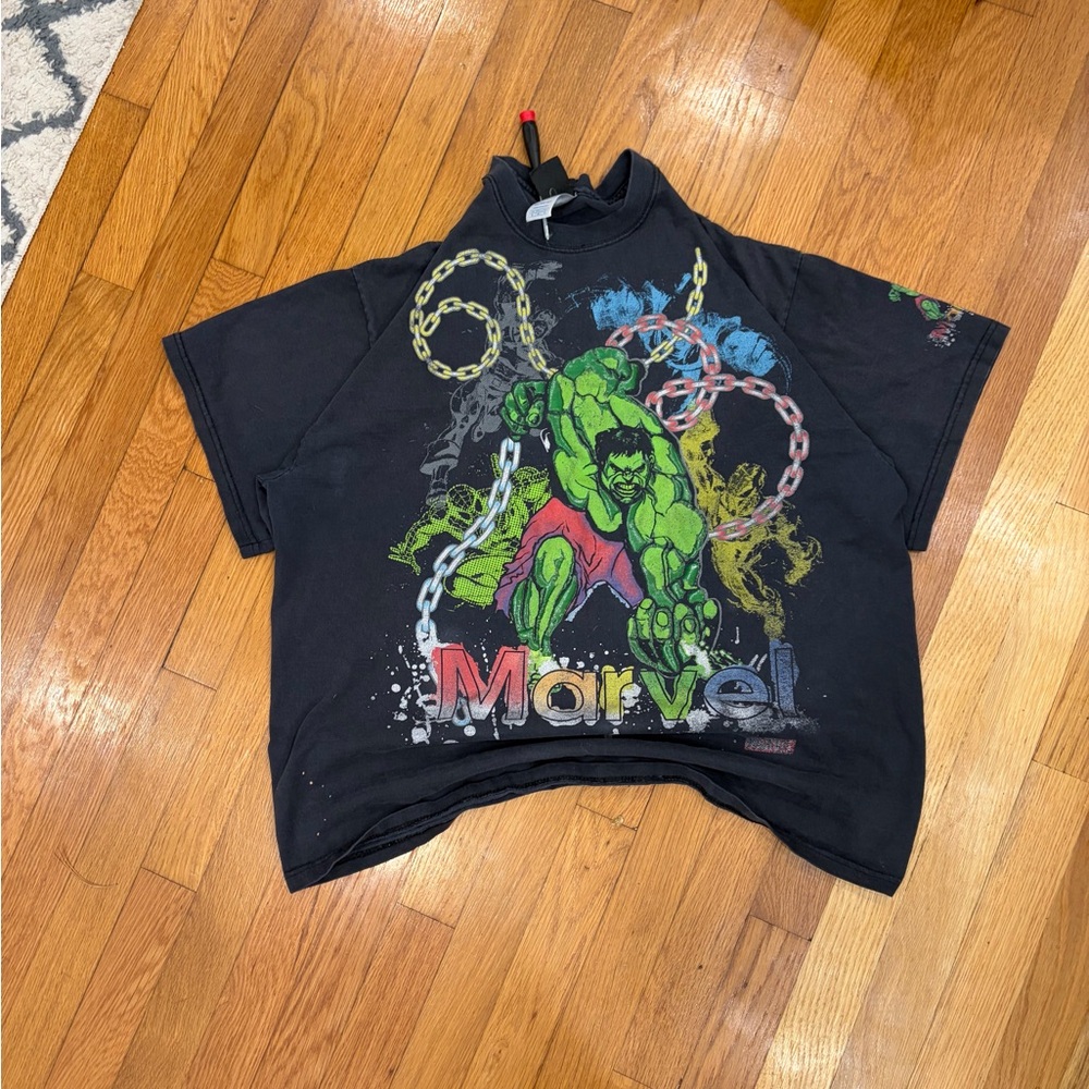 Marvel Charcoal Shirt with Vibrant Red Logo